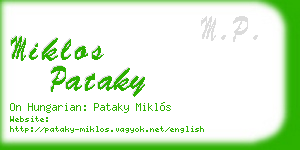 miklos pataky business card