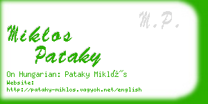 miklos pataky business card